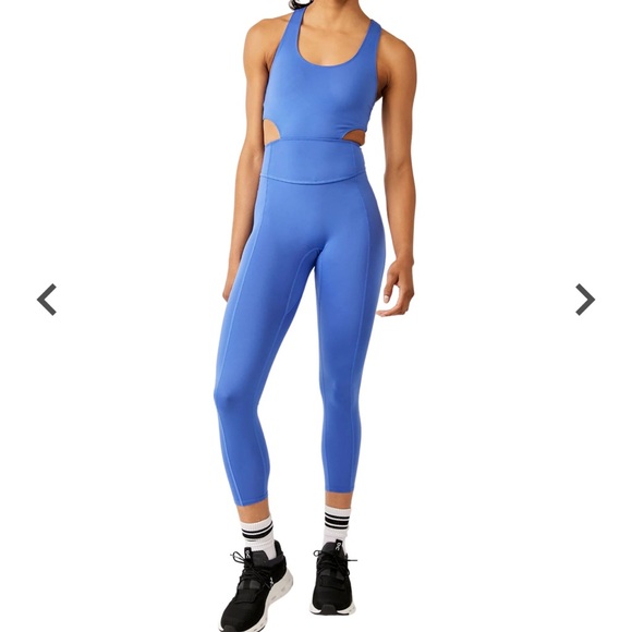 Free People FP Movement Women's Back It Up Bodysuit Blue - Picture 1 of 6